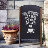 25.6" x 2.4" x 40.0" Billboard Wood A-Frame Sidewalk Signage Chalkboard 33601469