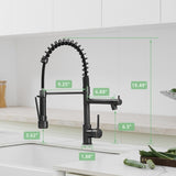 Commercial Kitchen Faucet with Pull Down Sprayer, Single Handle Single Lever Kitchen Sink Faucet W1932P155917