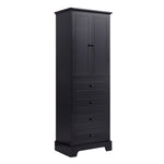 ZUN Storage Cabinet with 2 Doors and 4 Drawers for Bathroom, Office, Adjustable Shelf, MDF Board with 85954372