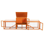 ZUN Large three box rabbit cage,for Indoor and Outdoor Use, orange W2181P163957