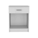 ZUN Eco Nightstand , End Table, Side Table Superior Top, One Drawer, Lower Shelf -White B20091853