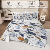 ZUN 8PCS Halloween Comforter Set, Witch Pattern Bed in A Bag Bedding with Comforter Sheet Sham - 1 95891457