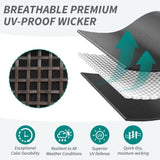 2-Piece Aluminum Wicker Outdoor Chaise Lounge W1859P360203