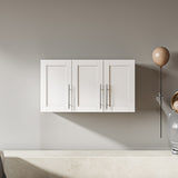 Stackable Wall Mounted Storage Cabinet, 15.75 "D x 35.43" W x 19.69 "H, White W33167278