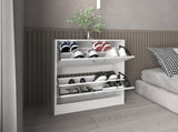 Shoe Rack, 2 Doors, White B097P369435