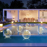 2 Pack Outdoor Solar Pool Lights, LED Light Up Balls with Remote, 3200K Warm Glow, 3 Lighting Modes 73295815