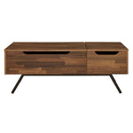 ZUN Walnut 1-Drawer Coffee Table with Lift Top B062P209120