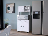 White 1-Drawer Kitchen Pantry B062P175053