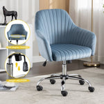 ZUN Accent chair Modern home office leisure chair with adjustable velvet height and adjustable W1807P149917