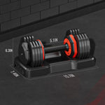 ZUN 25LB 5 in 1 Single Adjustable Dumbbell Free Dumbbell Weight Adjust with Anti-Slip Metal Handle, W2277142891