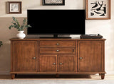 Sideboard Buffet Cabinet with 4 Doors & 2 Drawers, Vintage Wooden Credenza with Adjustable Shelves, W3720P568491