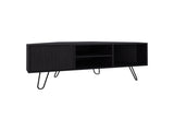 TV Stand, 1 Door, 3 Shelves, 4 Legs, Black B097P350288