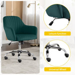 ZUN Accent chair Modern home office leisure chair with adjustable velvet height and adjustable casters W1521P189968