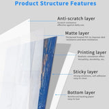 40 Pcs Blue Wood Grain Flooring, Peel Stick Floor Tile, PVC Self-Adhesive DIY Flooring Removable 02112486