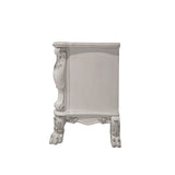 2 Drawers Poplar Wood Nightstand in Bone White Finish B016P261565