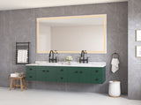 72 x 36 Inch LED Bathroom Mirror with Front and Backlight, Wall Mounted Vanity Mirror, Anti-Fog, W2287P279964