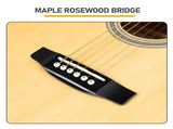 41" Acoustic Guitar for Beginners Adults, Dreadnought Cutaway Basswood Folk Guitar with Gig Bag & 07315815