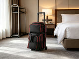 3 Ball Double Roller Bowling Bag with Wheels, Retractable Handle Extends to 41.34 in, Separate Shoe 34709522