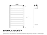 Brushed Gold Heated Rack for Bathroom,Wall Mounted with Intelligent Touch Screen Timer, 9-Bar 82580761