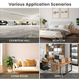 4-Tier Glass Display Cabinet, Double Door Glass Cabinet, Four Partitions, Two Locks, Floor Standing 41812185