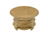22'' Two Tone Round End Table,Solid Wood Sofa Side Table with Shelf,Living Room Corner Table Easy 47175577