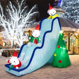 9 Feet Christmas Decoration Inflatable Polar Bear Slide Scene Decoration 27211841