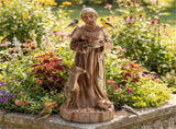 24.5" Saint Francis Statue with Built-in Bird Feeder Religious Garden Sculpture 66689030