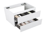 Alice-24W-201,Wall mount bathroom vanity WITHOUT basin, white color, with two drawer, Pre-assembled W1865107107