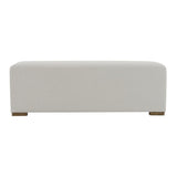 Simple White Long Ottoman, Practical Furniture for Living Room and Bedroom N769P296340W