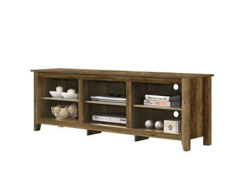 ZUN Benito Knotty Oak 70"W TV Stand with Open Shelves and Cable Management B061P184947