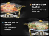 Round Buffet Catering Dish For Home and Outdoor 4 Pcs/ Sets golden W1612P462644