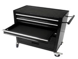 4 DRAWERS MULTIFUNCTIONAL TOOL CART WITH WHEELS-BLACK W110280935