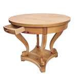 ZUN Curved Legs Farmhouse Style Small Size Round Dining Table End Table Side Table Coffee Table for W1435P228915