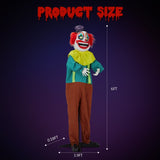 6ft Yellow Eyed Clown Outdoor Halloween Decorations 21191499