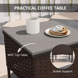 Rattan Chaise Lounge ChairWicker Patio Furniture Set 05209292