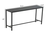 Industrial Style Porch Table Single Layer Black Oak Triamine Board 20900681