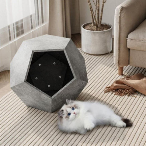 ZUN 25.98"Modern Pet Furniture Cat Carrier Side Table, Sofa Side Table, Planter MDF Multifunctional W757P164917