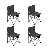 ZUN 4 Pack Folding Chairs with Carrying Bag, Lawn Chairs Camp Chair Beach Chair Portable Folding 05771234