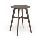 Mid-Century Modern Round Wooden Bar Table 42" High Bar Table with Tapered Legs for Kitchen, Dining N780P244910W