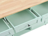 Kitchen Cart with Rubber wood Drop-Leaf Countertop ,Cabinet door internal storage racks,Kitchen 88352864