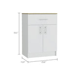 ZUN Oxford Pantry Cabinet, One Drawer, One Double Door Cabinet With Two Shelves B128P148780