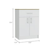 ZUN Oxford Pantry Cabinet, One Drawer, One Double Door Cabinet With Two Shelves B128P148780