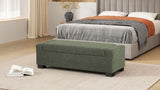 50" Ottoman Bench in Textured Fabric, Rectangular Design with Hinged Lid for Seating, Footrest, and 74862.00