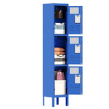 66"H Metal Lockers for Employees with 3 Door Storage Locker for Employees Gym School Home Office T2398P342713