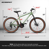 ZUN A24301 Mountain Bike 24 Inch Wheels, 21-Speed Mens Womens Trail Commuter City Mountain Bike,High W2563P169613