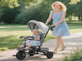 6-in-1 Kids Tricycle with Adjustable Push Handle & Reversible Seat, Gray Toddler Tricycle for Ages 29257099
