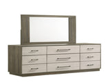 Gem Modern Style 9- Drawer Dresser Made with Wood in Beige & Brown B009P254153