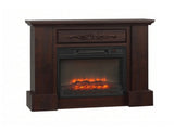 32" Electric Fireplace with Mantel, 1400W Freestanding Heater with LED Log Flame, Remote Control & 44214538
