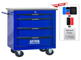 4 Drawers Multifunctional Tool Cart with Wheels,Metal Rolling Tool Cart Storage for Garage Workshop W1102P298224
