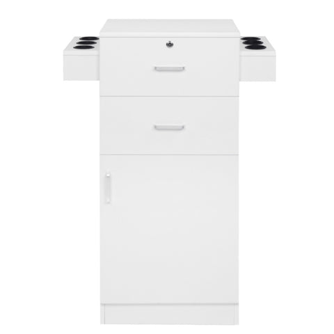 ZUN 15 cm P2 density board pitted surface 2 drawers 1 door 6 hair dryer double ear cabinet with lock 42634476